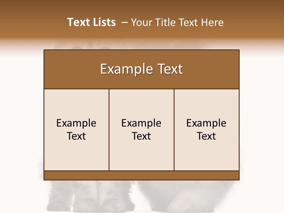 Cut Out Horizontal Fur PowerPoint Template