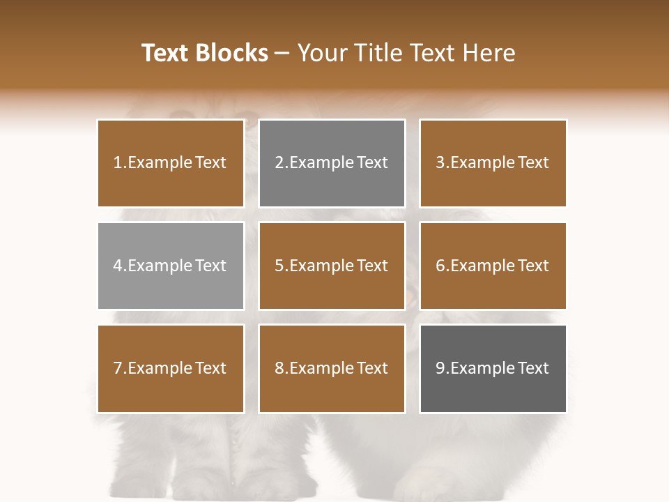 Cut Out Horizontal Fur PowerPoint Template