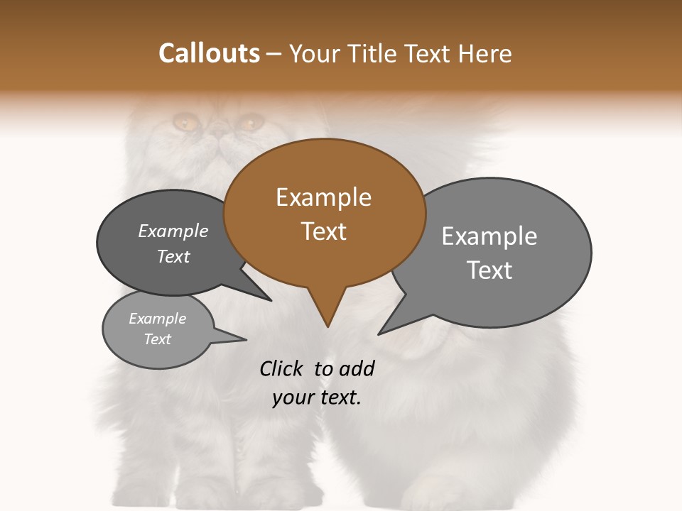Cut Out Horizontal Fur PowerPoint Template