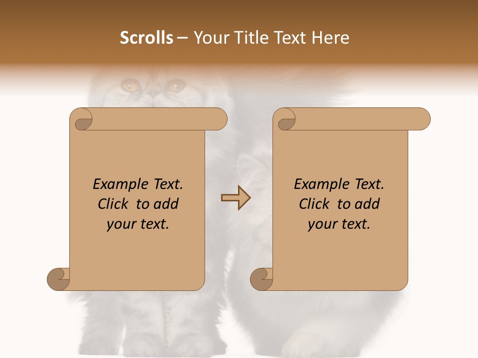 Cut Out Horizontal Fur PowerPoint Template