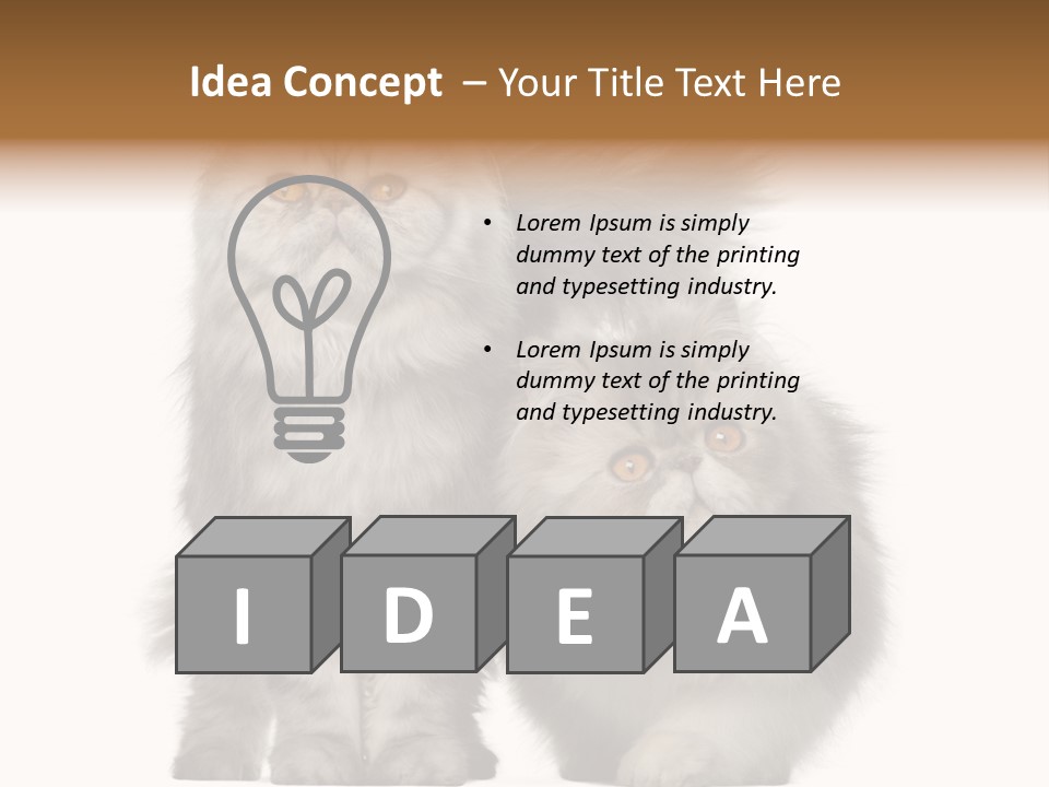 Cut Out Horizontal Fur PowerPoint Template