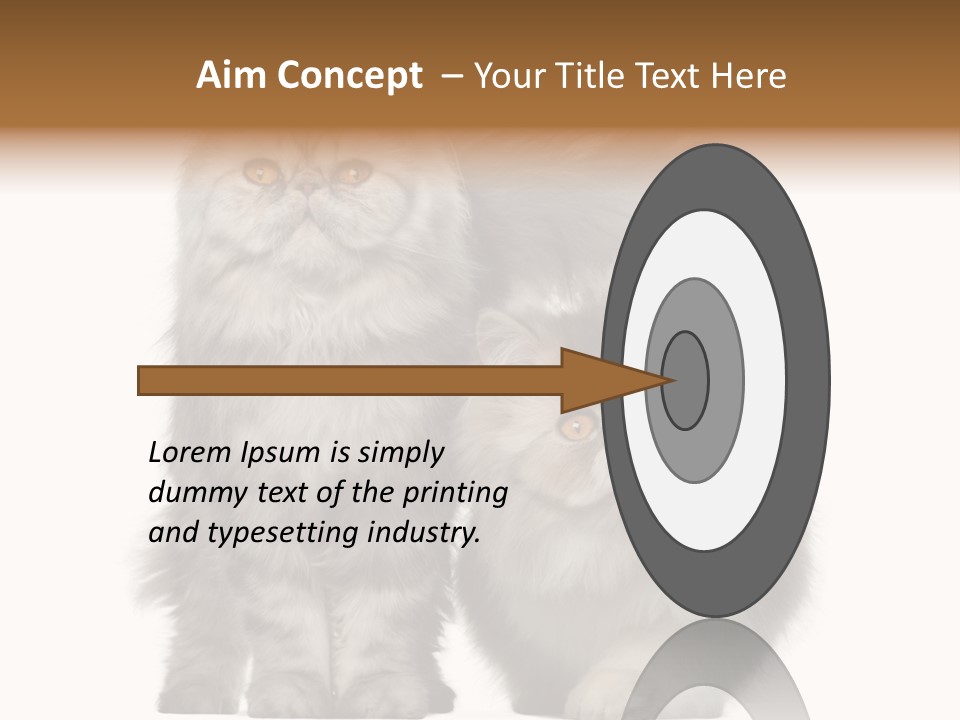 Cut Out Horizontal Fur PowerPoint Template