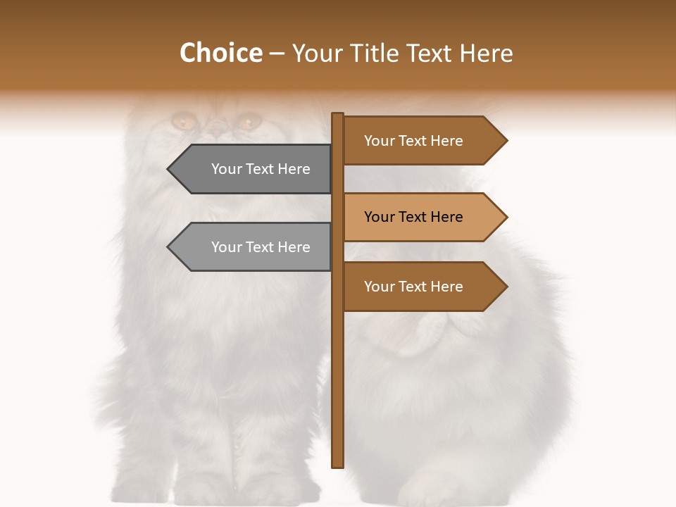 Cut Out Horizontal Fur PowerPoint Template