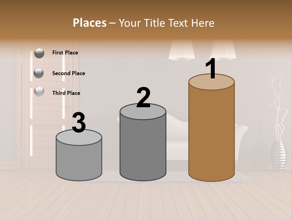 Doorknob Wooden Front PowerPoint Template