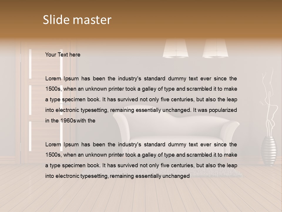 Doorknob Wooden Front PowerPoint Template