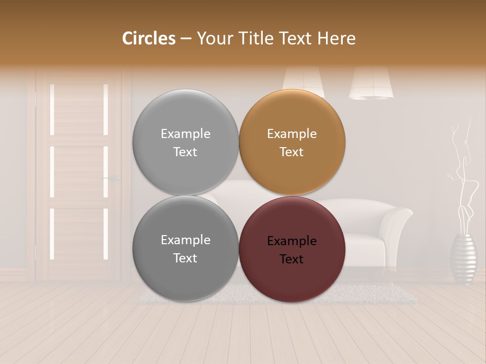 Doorknob Wooden Front PowerPoint Template