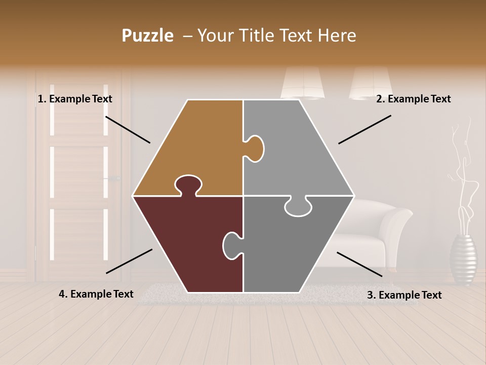 Doorknob Wooden Front PowerPoint Template