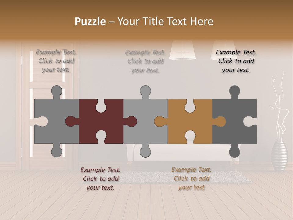 Doorknob Wooden Front PowerPoint Template