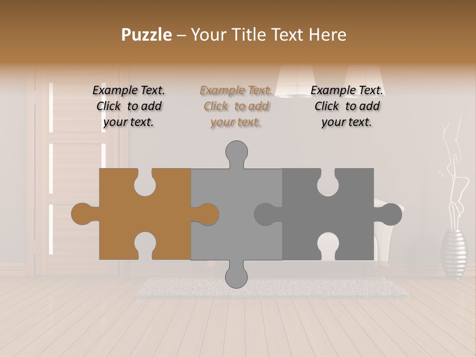 Doorknob Wooden Front PowerPoint Template