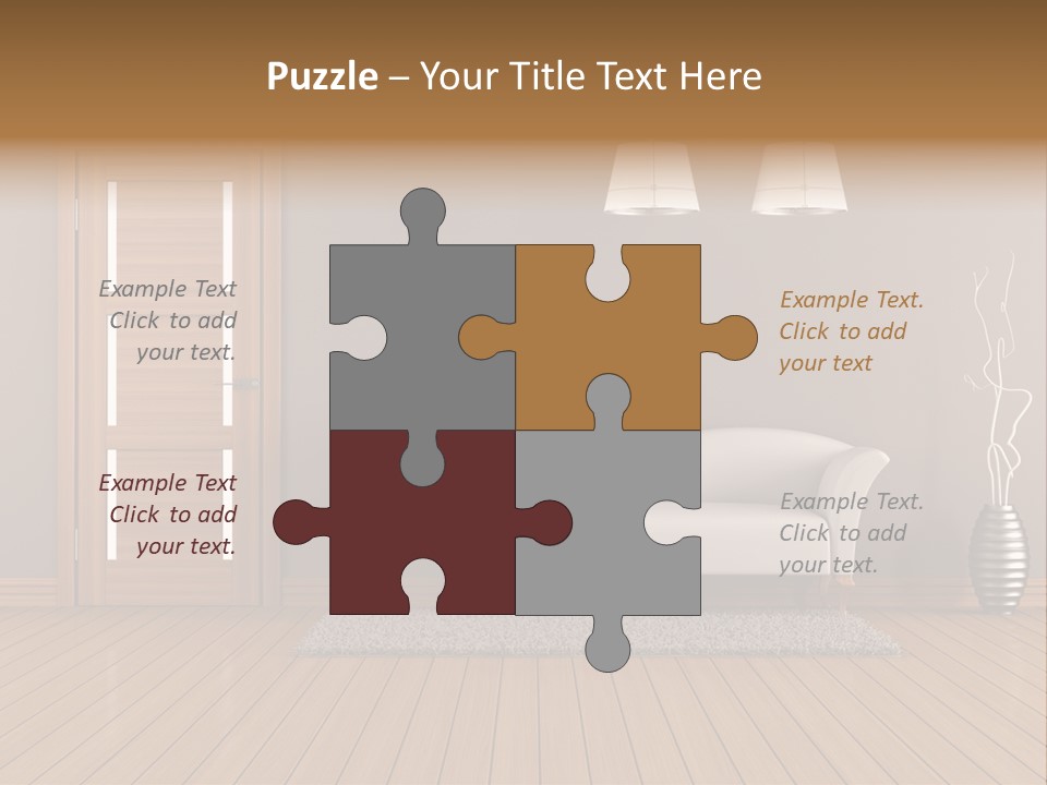 Doorknob Wooden Front PowerPoint Template