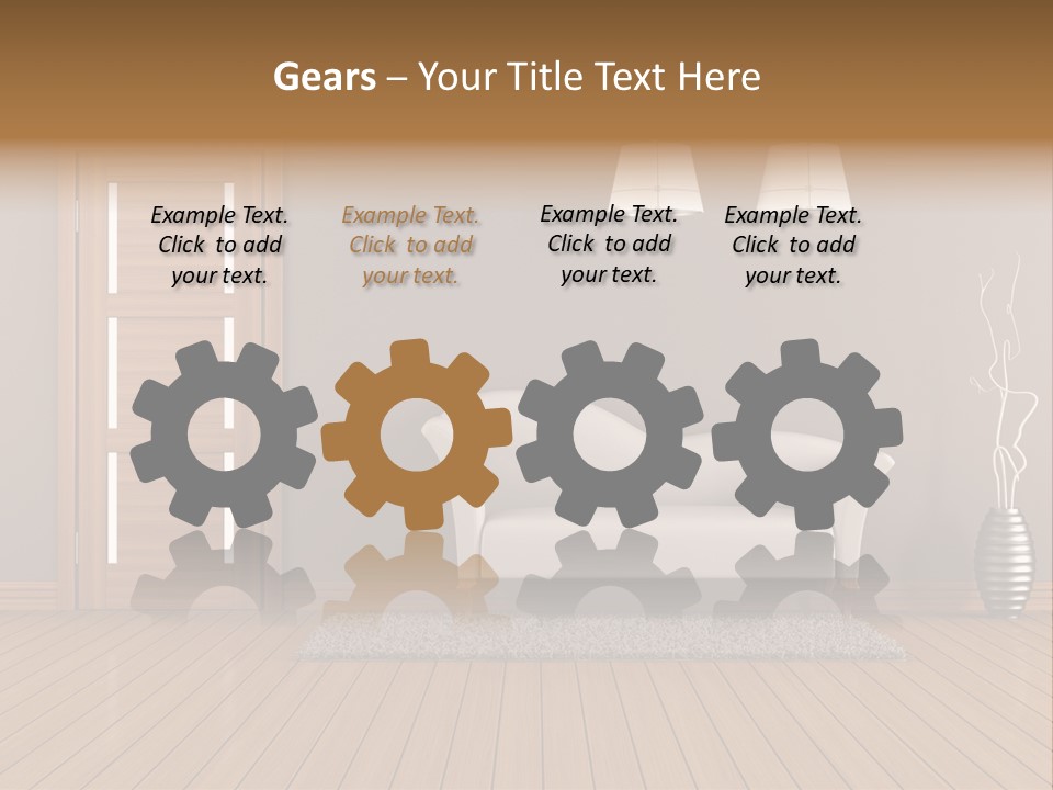 Doorknob Wooden Front PowerPoint Template