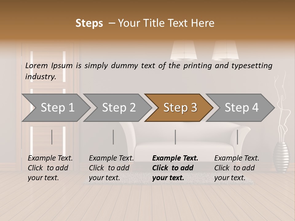 Doorknob Wooden Front PowerPoint Template