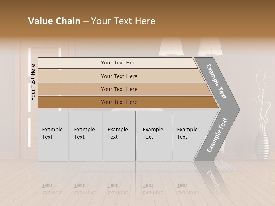 Doorknob Wooden Front PowerPoint Template