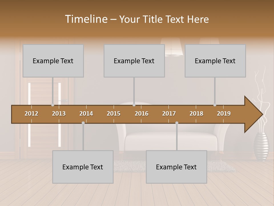 Doorknob Wooden Front PowerPoint Template