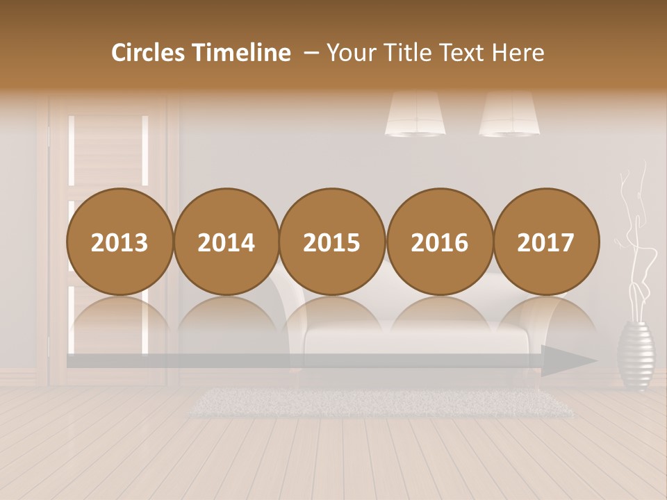 Doorknob Wooden Front PowerPoint Template