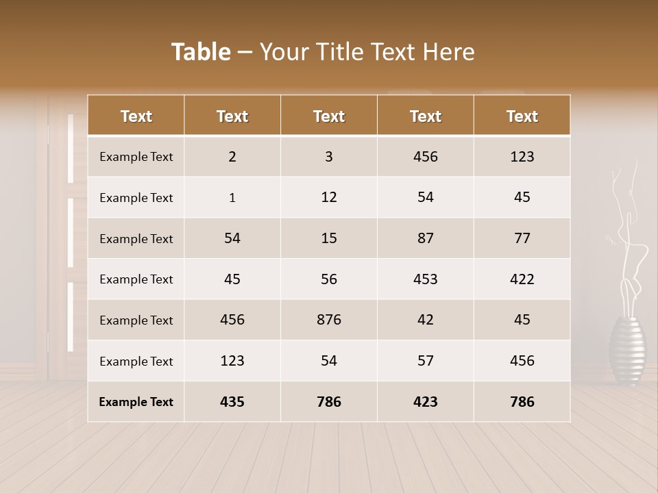 Doorknob Wooden Front PowerPoint Template