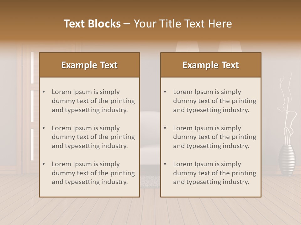 Doorknob Wooden Front PowerPoint Template
