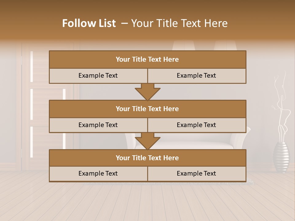 Doorknob Wooden Front PowerPoint Template