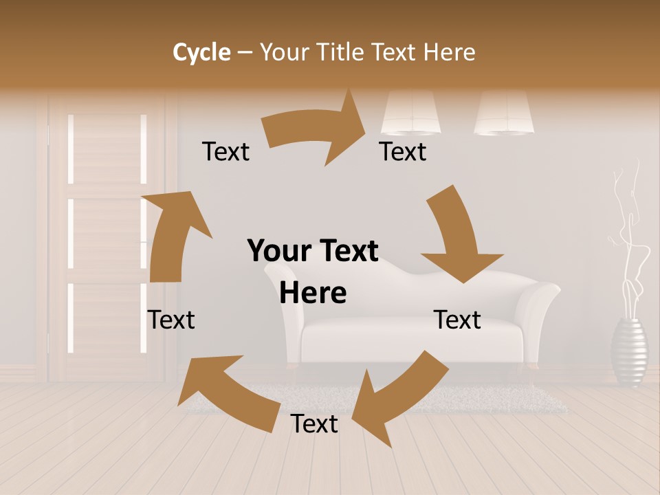 Doorknob Wooden Front PowerPoint Template