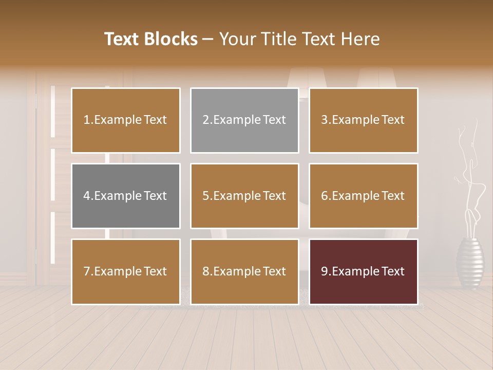 Doorknob Wooden Front PowerPoint Template