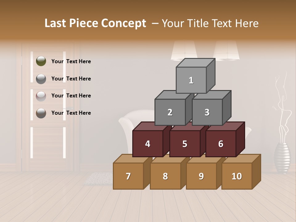 Doorknob Wooden Front PowerPoint Template