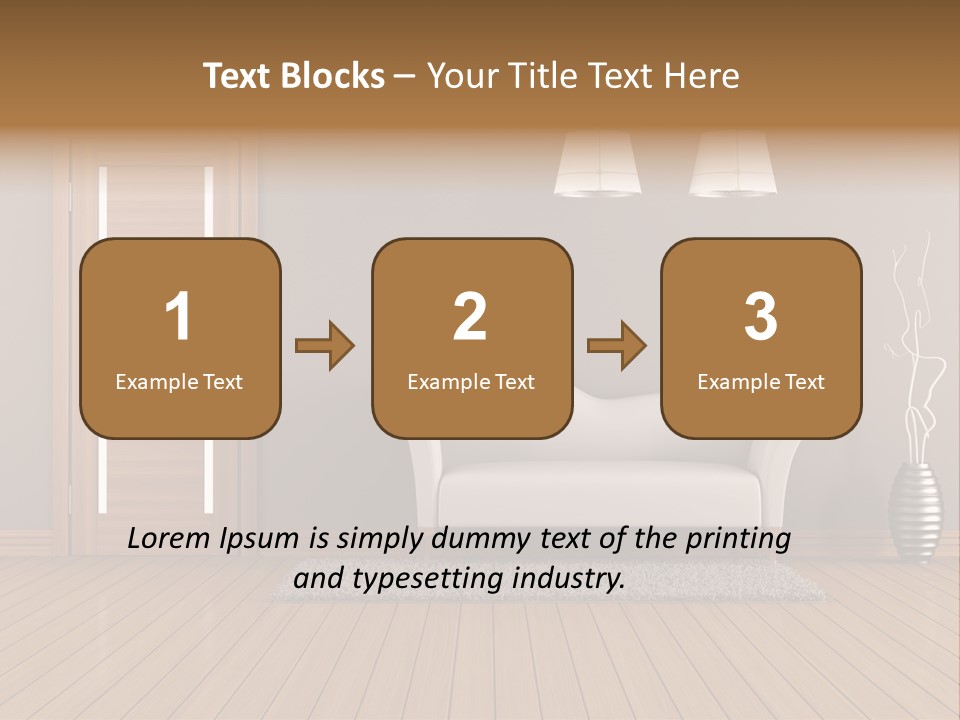 Doorknob Wooden Front PowerPoint Template