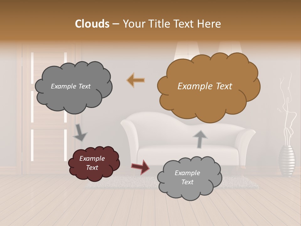 Doorknob Wooden Front PowerPoint Template