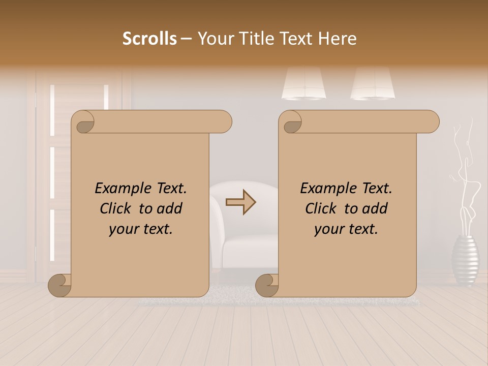 Doorknob Wooden Front PowerPoint Template