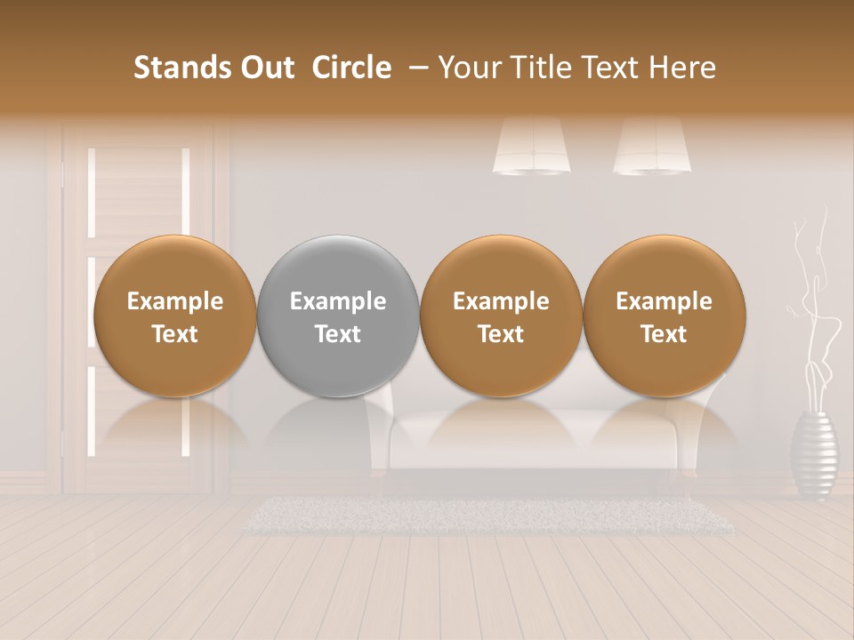 Doorknob Wooden Front PowerPoint Template