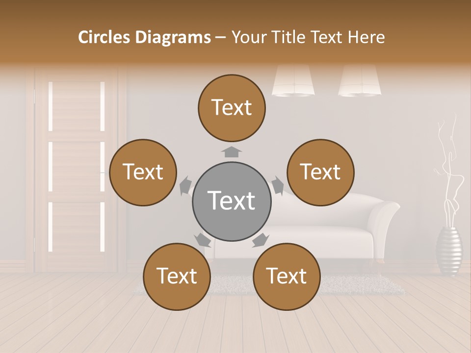 Doorknob Wooden Front PowerPoint Template