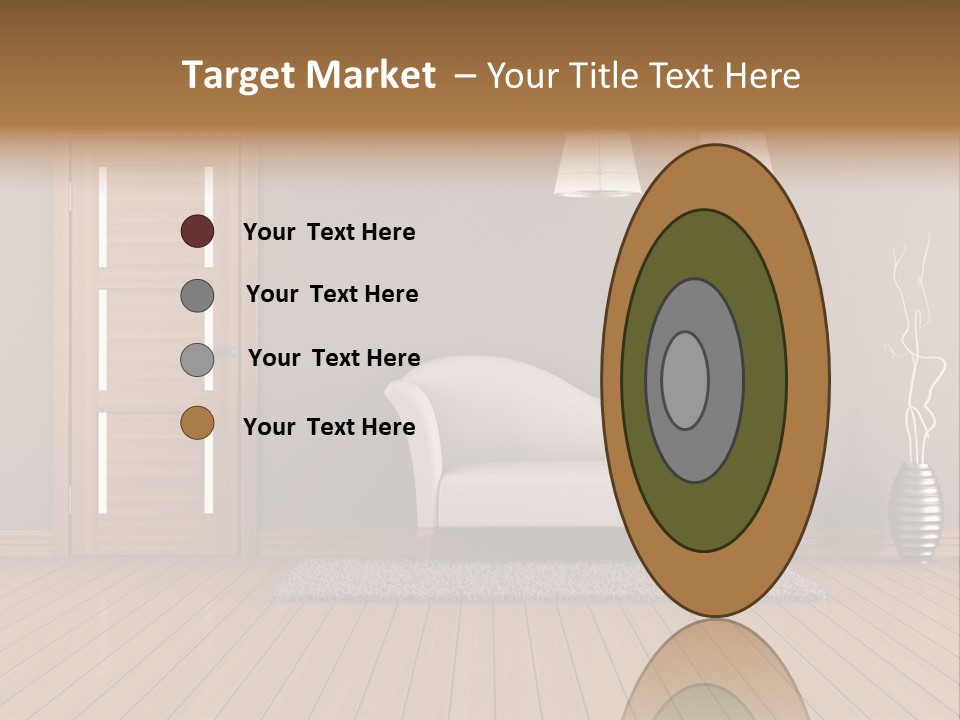 Doorknob Wooden Front PowerPoint Template
