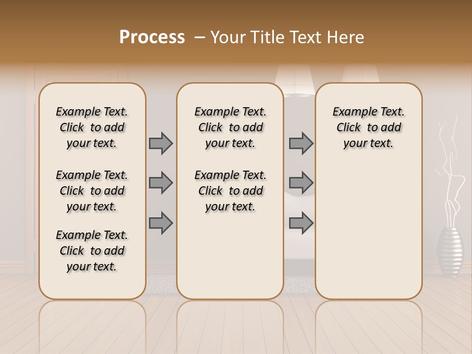 Doorknob Wooden Front PowerPoint Template