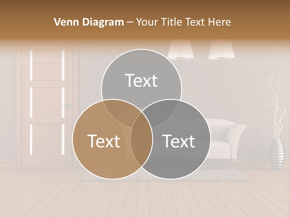 Doorknob Wooden Front PowerPoint Template