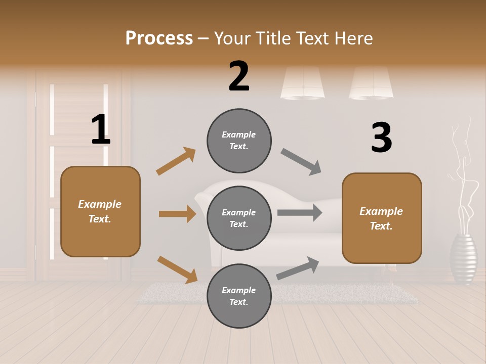 Doorknob Wooden Front PowerPoint Template