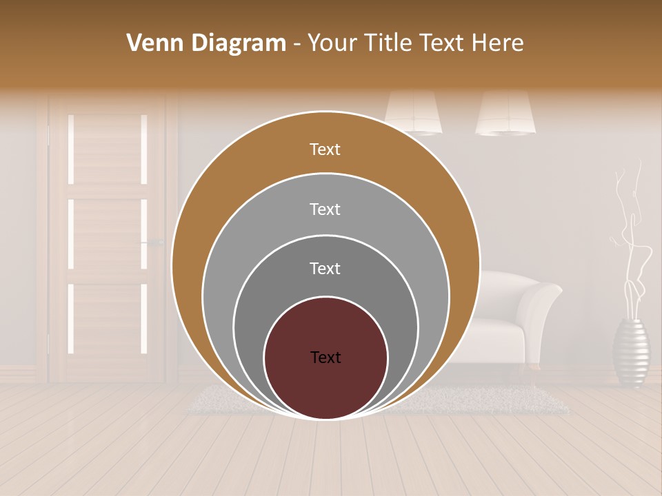 Doorknob Wooden Front PowerPoint Template
