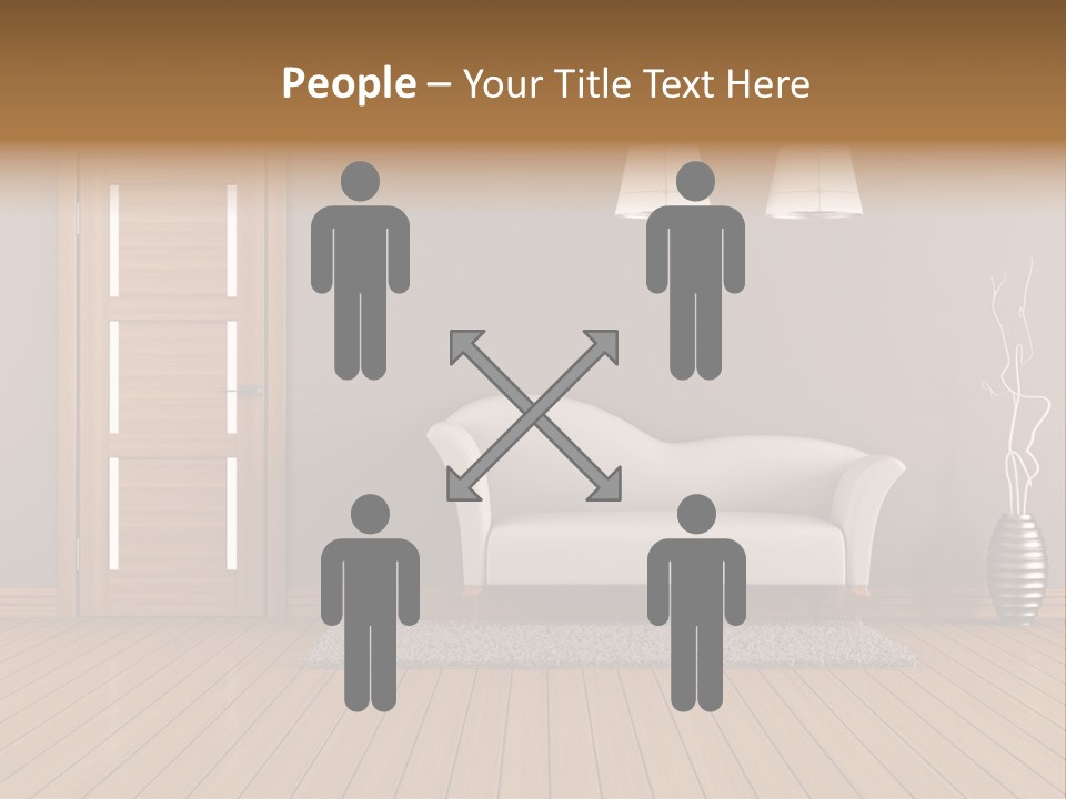 Doorknob Wooden Front PowerPoint Template