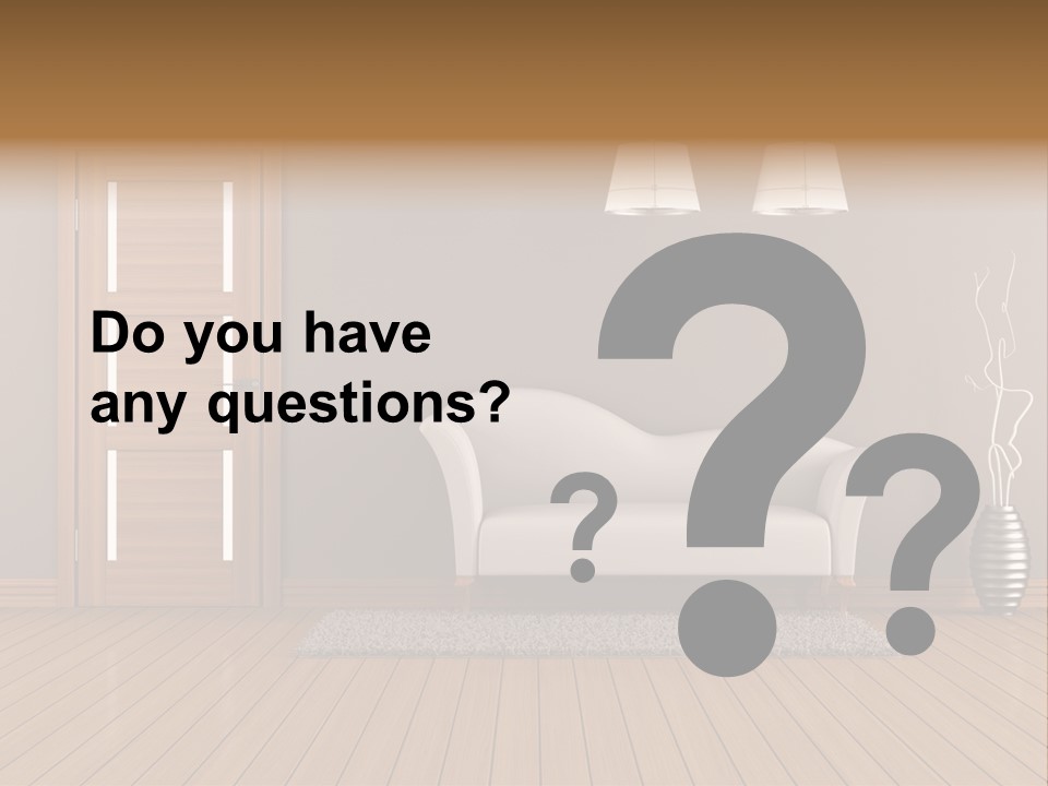 Doorknob Wooden Front PowerPoint Template