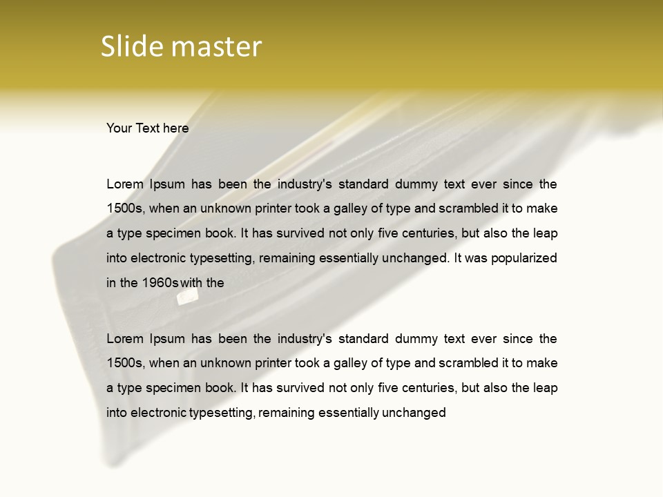 Money Cash Pouch PowerPoint Template