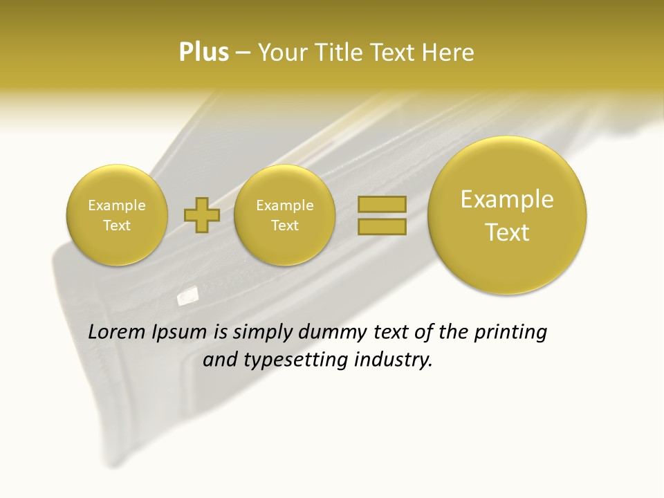 Money Cash Pouch PowerPoint Template