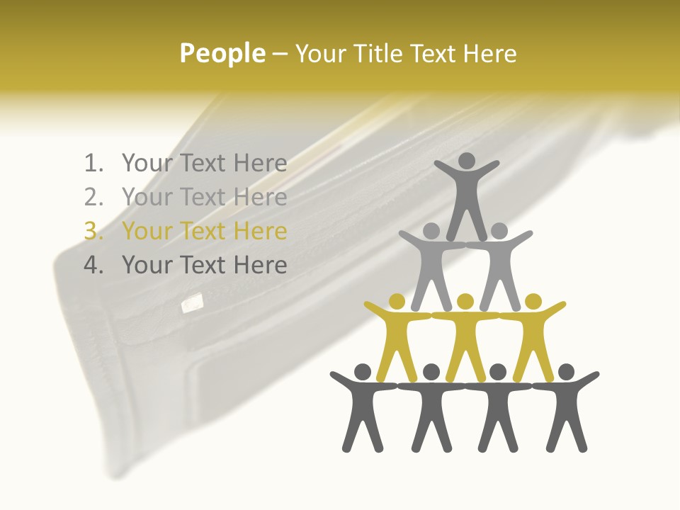 Money Cash Pouch PowerPoint Template