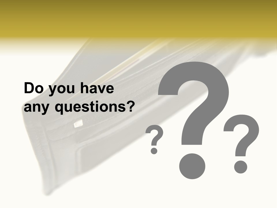 Money Cash Pouch PowerPoint Template