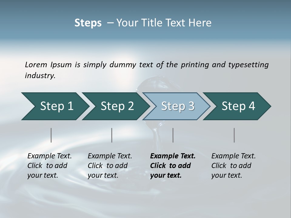 Big Coctail Watersplash PowerPoint Template