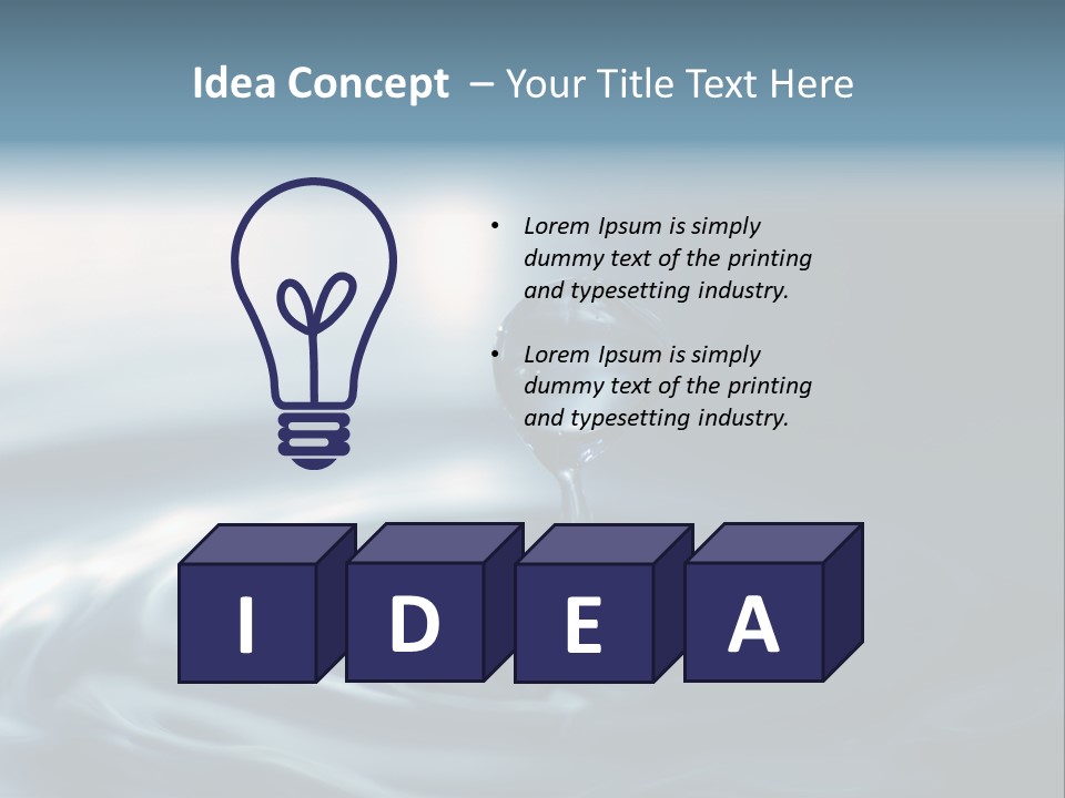 Big Coctail Watersplash PowerPoint Template