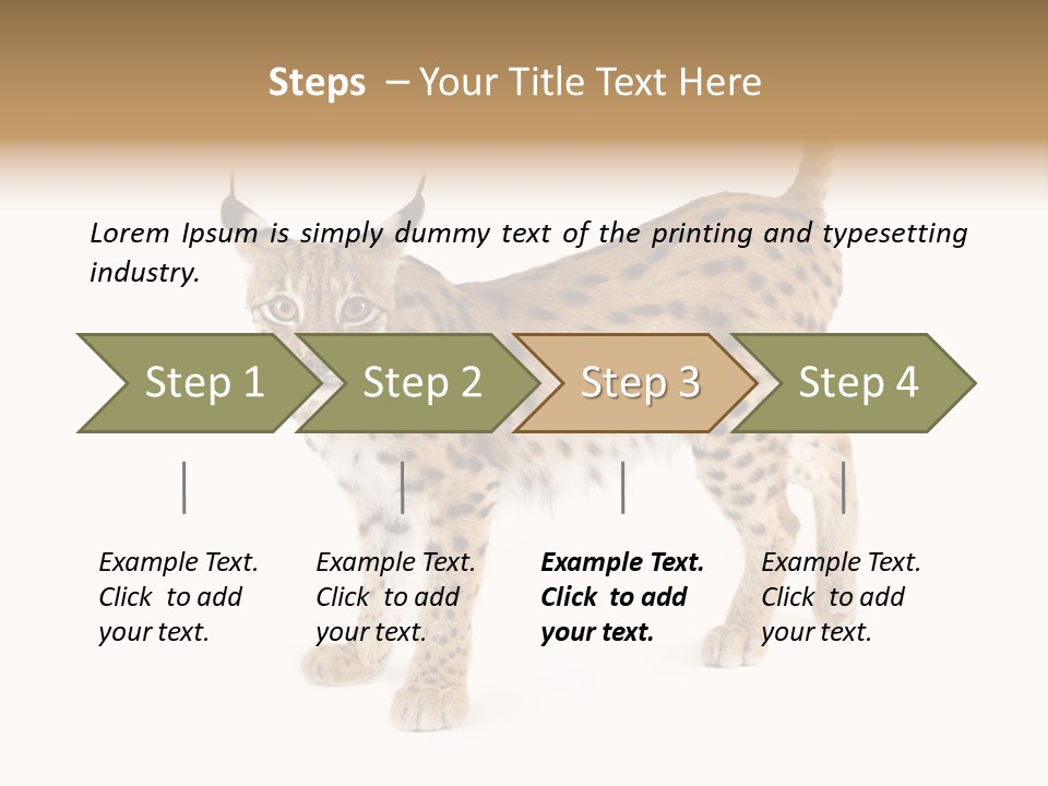 Cat Bobcat Male PowerPoint Template