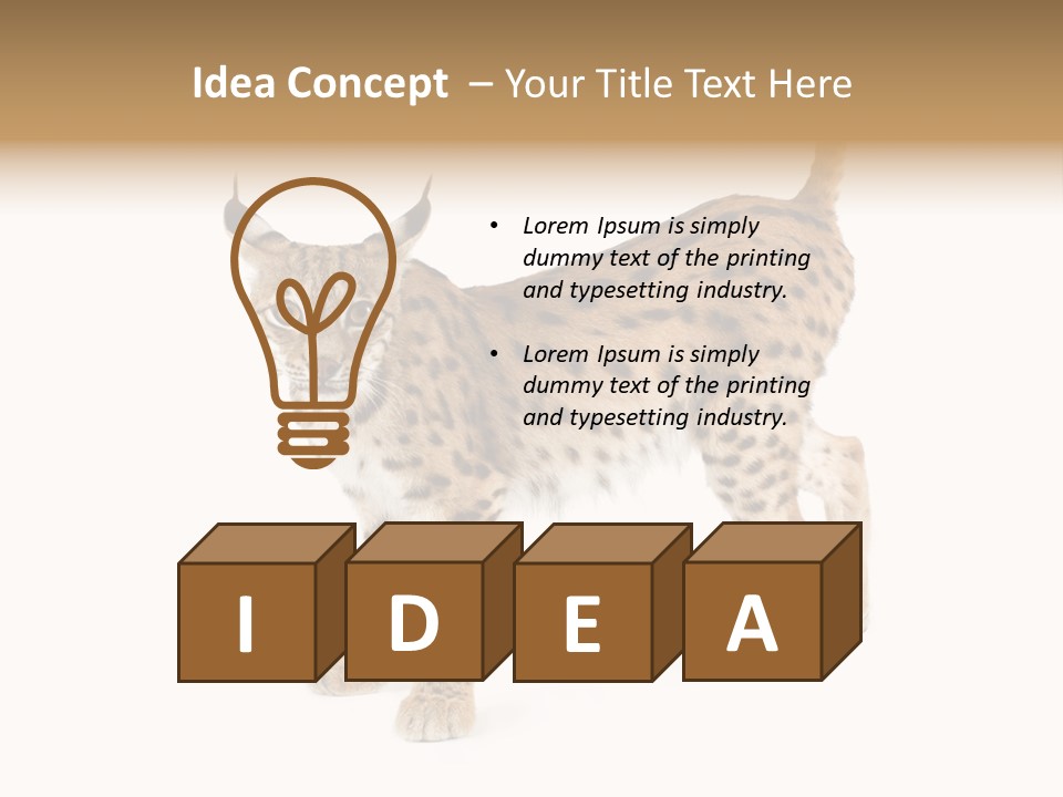 Cat Bobcat Male PowerPoint Template