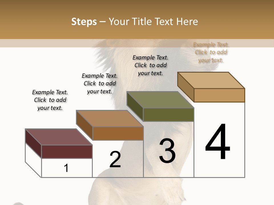 Studio Shot Isolated On White Looking Up PowerPoint Template