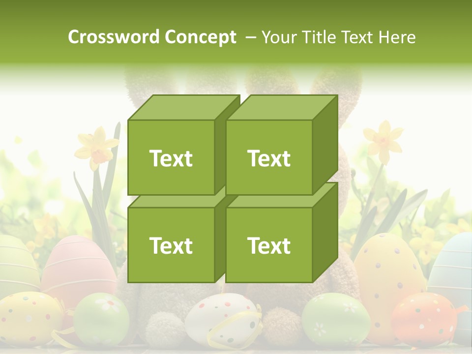 Nobody Bunny Green PowerPoint Template