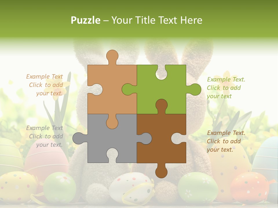 Nobody Bunny Green PowerPoint Template