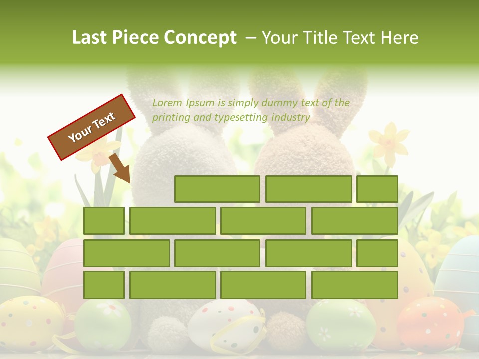 Nobody Bunny Green PowerPoint Template