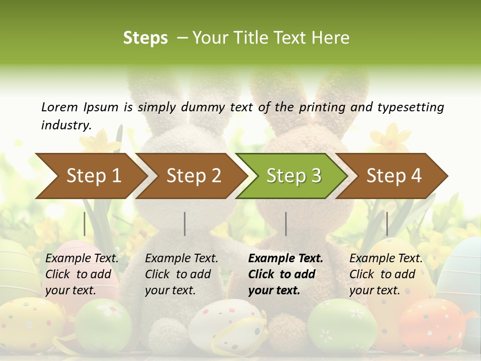Nobody Bunny Green PowerPoint Template